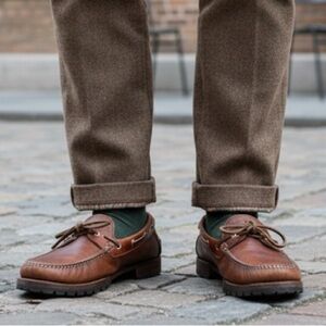 Gucci Leather Boat Shoes SZ EU44